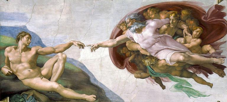 Michelangelos's God and Adam