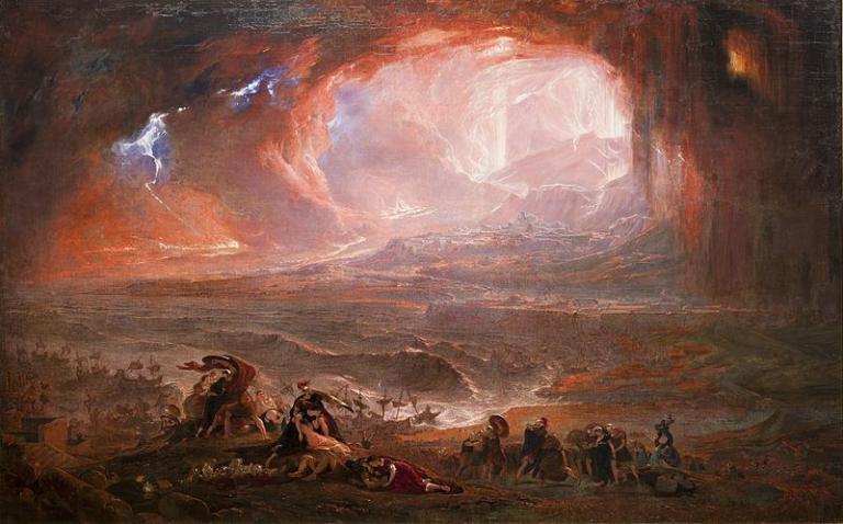 An artist's view of the destruction of Pompeii