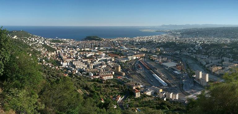 Looking down on Nice