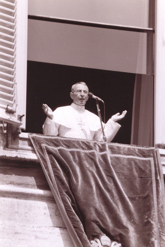Pope John Paul I at the window of the Apostolic Palace
