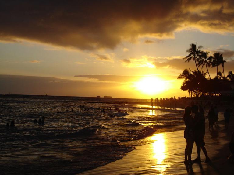 Near the Royal Hawaiian Hotel