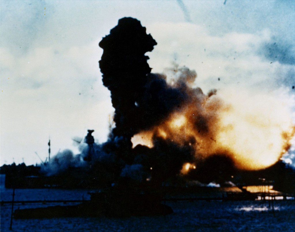 The Arizona, at Pearl Harbor