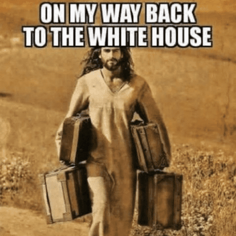 Jesus heads back to the White House~