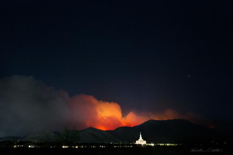 Temple and Flames