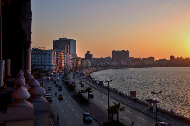 Alexandria at dusk