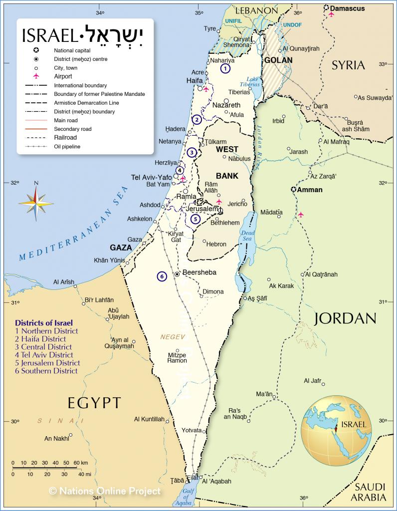 NOP map of Israel, political