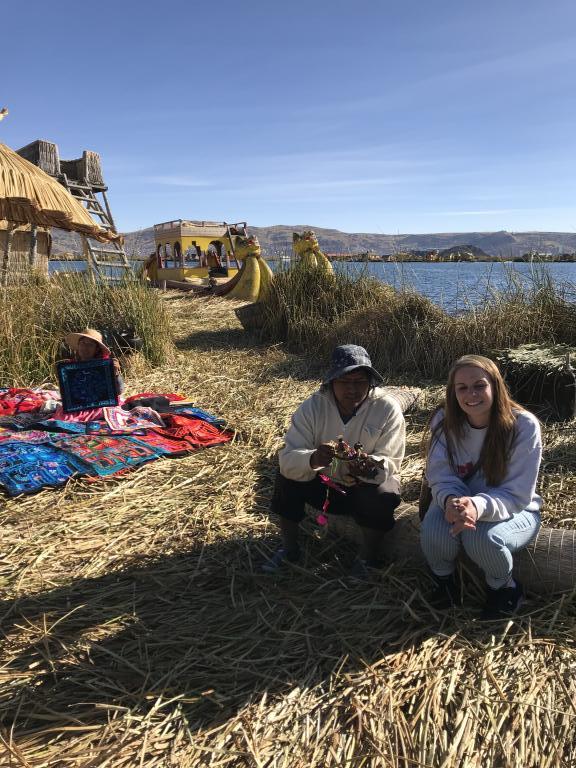 Lauren and the reed boat