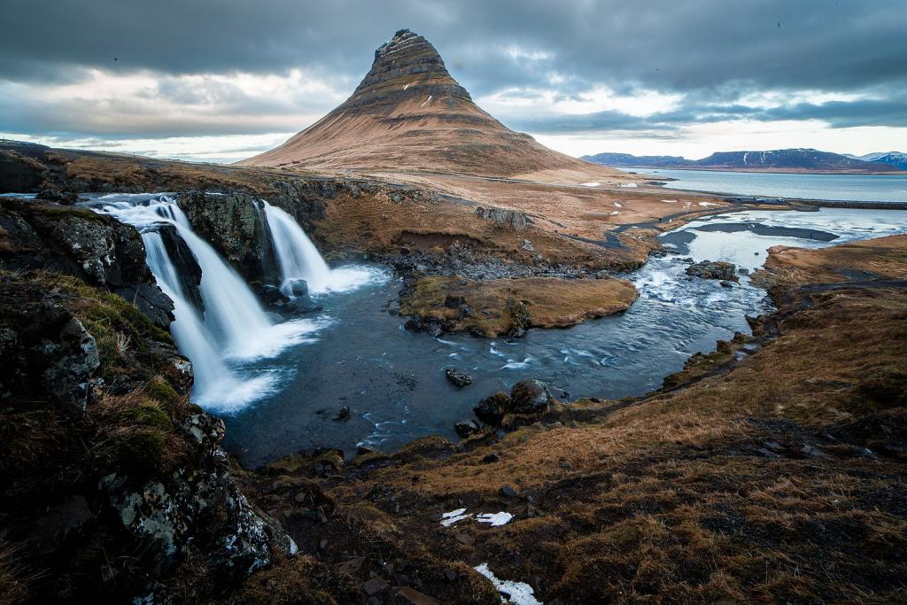 A waterfall in Iceland