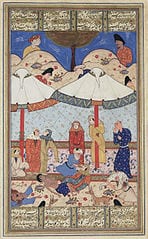 A miniature of Layla and Majnun
