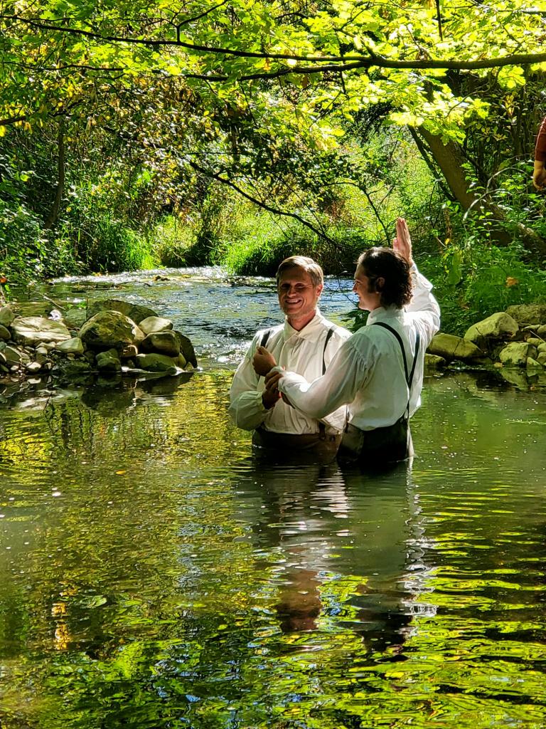 Liincoln Hoppe as Martin Harris, rebaptized.