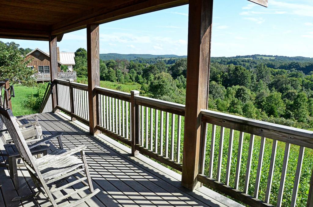 Rocking chairs on porch