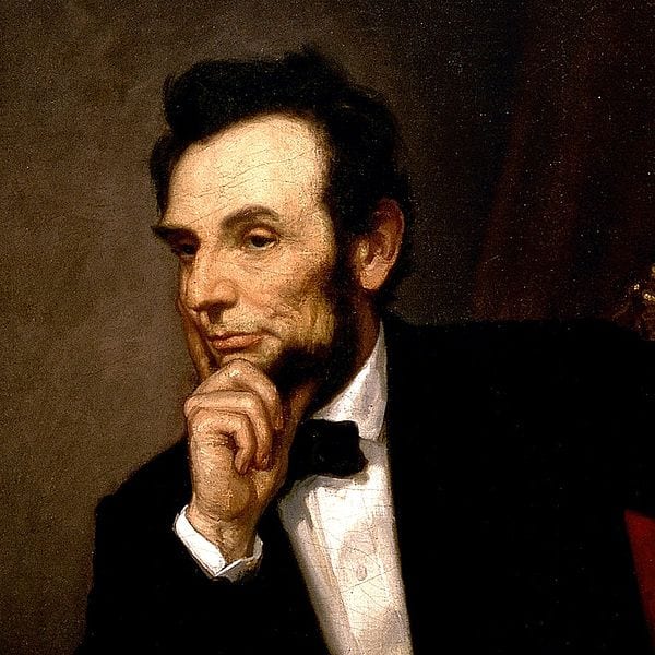 Abe Lincoln, pensive