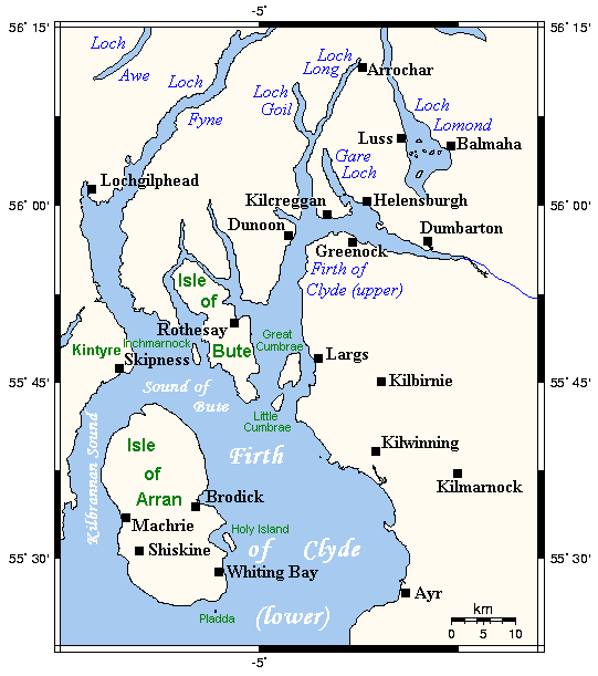 a map of the Firth of Clyde