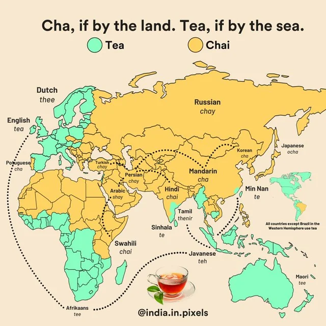 China is the source of tea.
