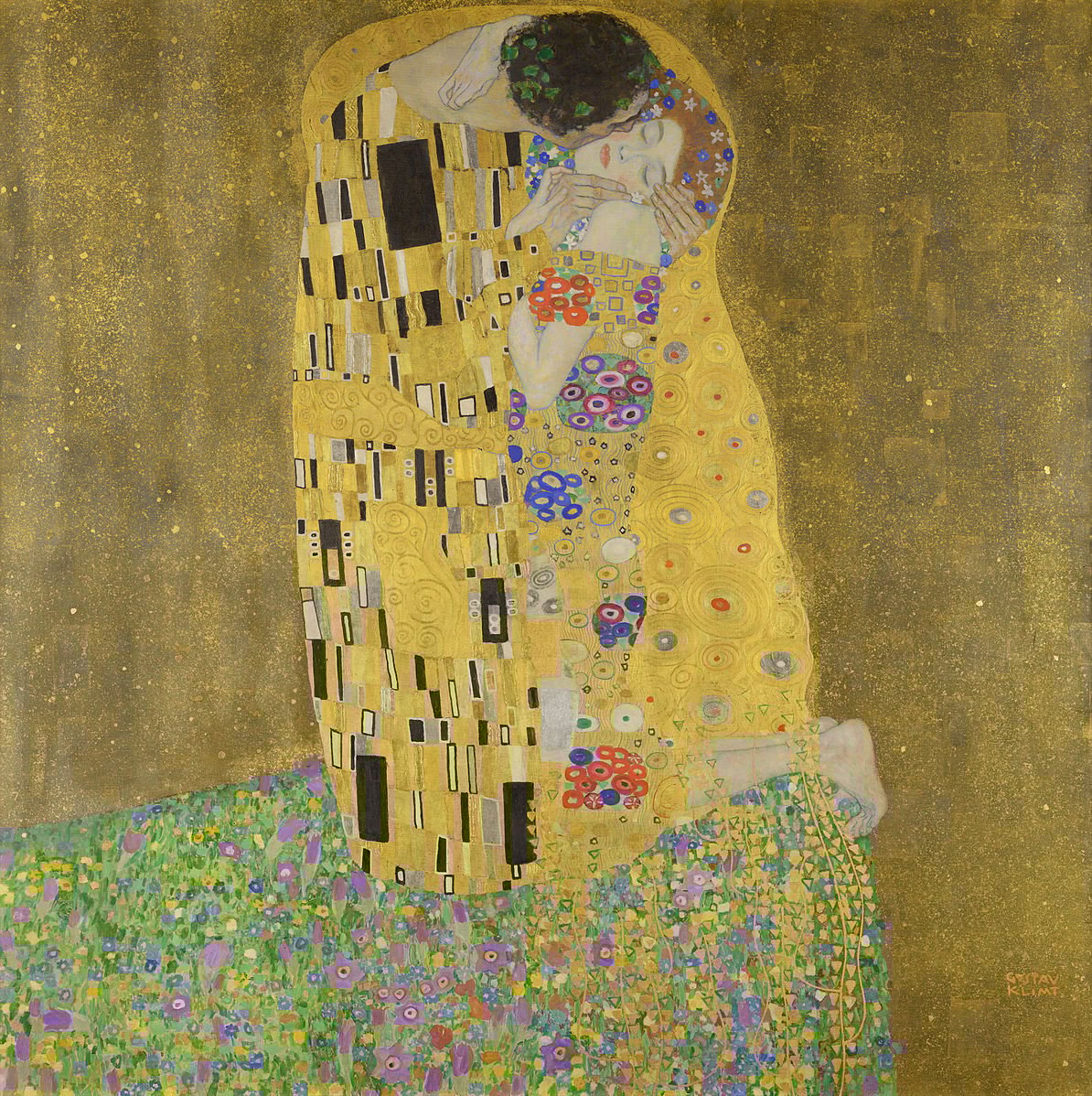 Klimt's "The Kiss" dflsfjlsjkflsk