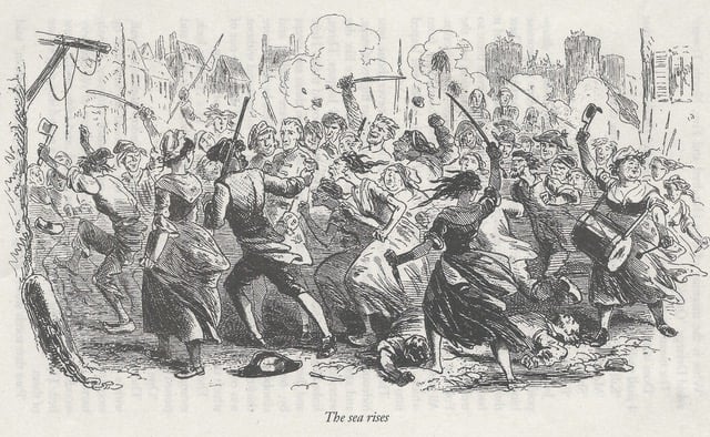 An angry mob!