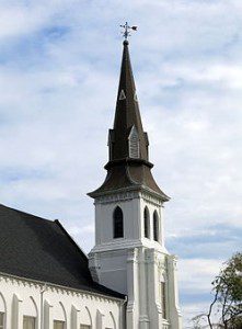 Image of Emmanuel Church Steeple from Defeating The Dragons