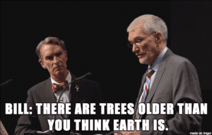 Screencap of Ken Ham and Bill Nye debate from Tumblr