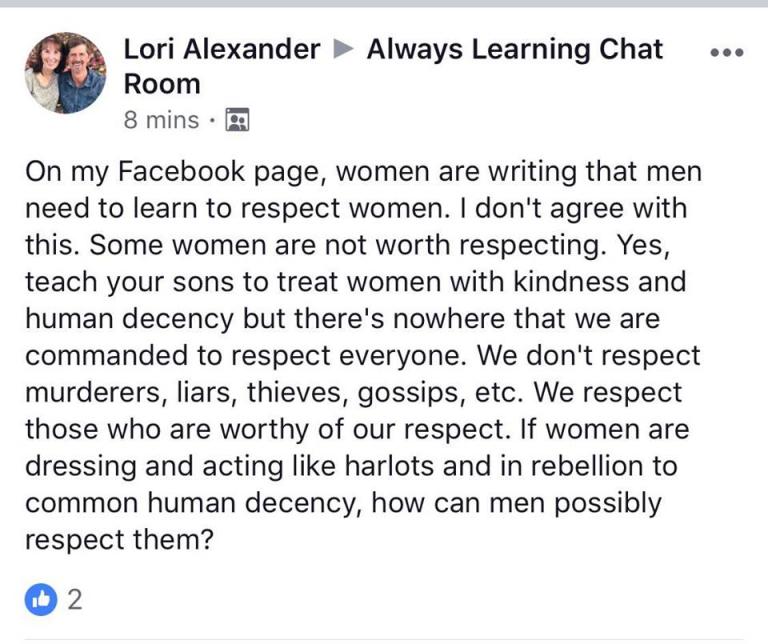 Lori Alexander Says Immodest Women Do Not Deserve Respect Suzanne Titkemeyer