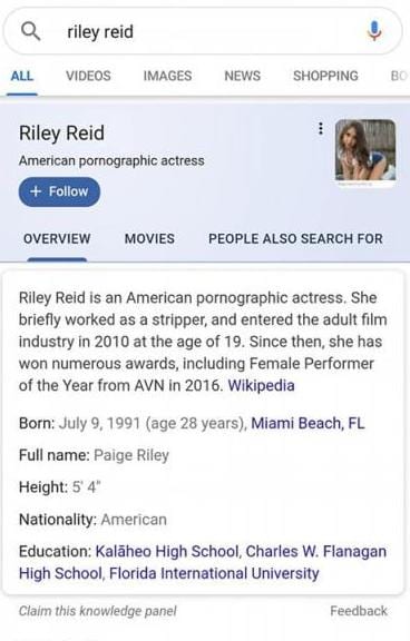 Riley reid name