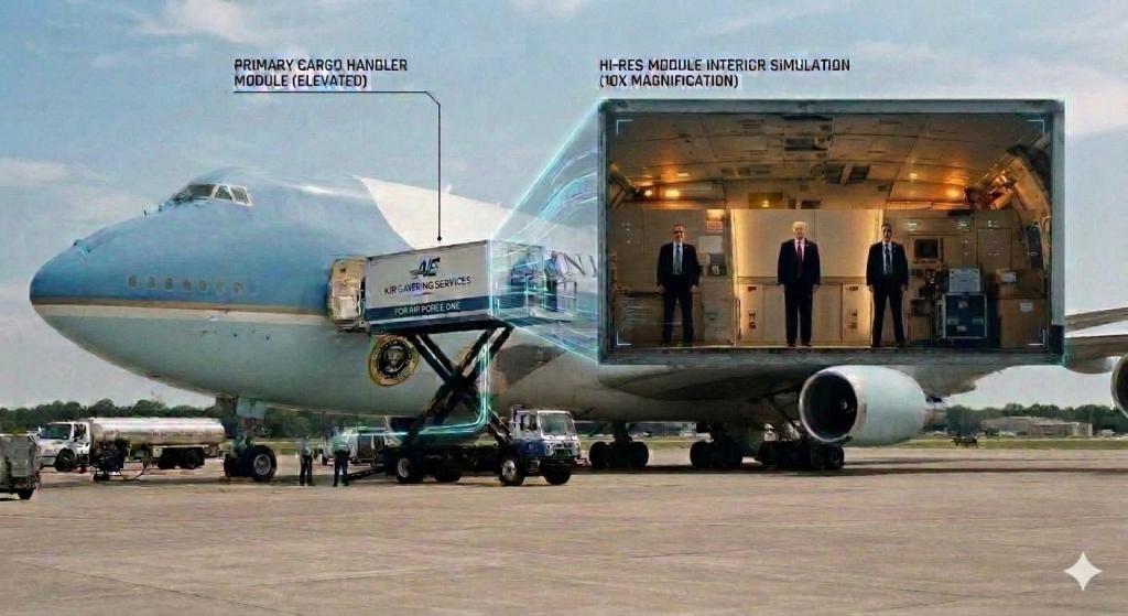 Infographic showing use of decoy planes in presidential security operations