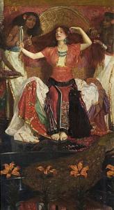 A woman dancing surrounded by women in white, in a religious rte