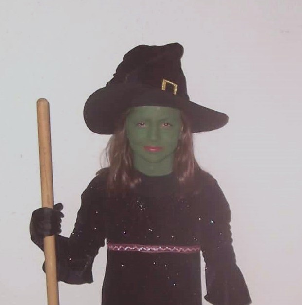 Third grade student as witch.