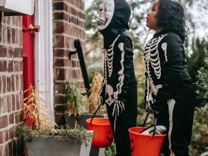 Children trick or treating