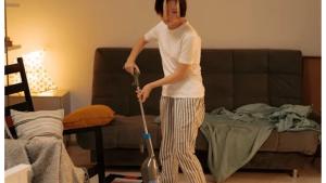 Woman cleaning