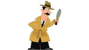 detective with magnifying glass