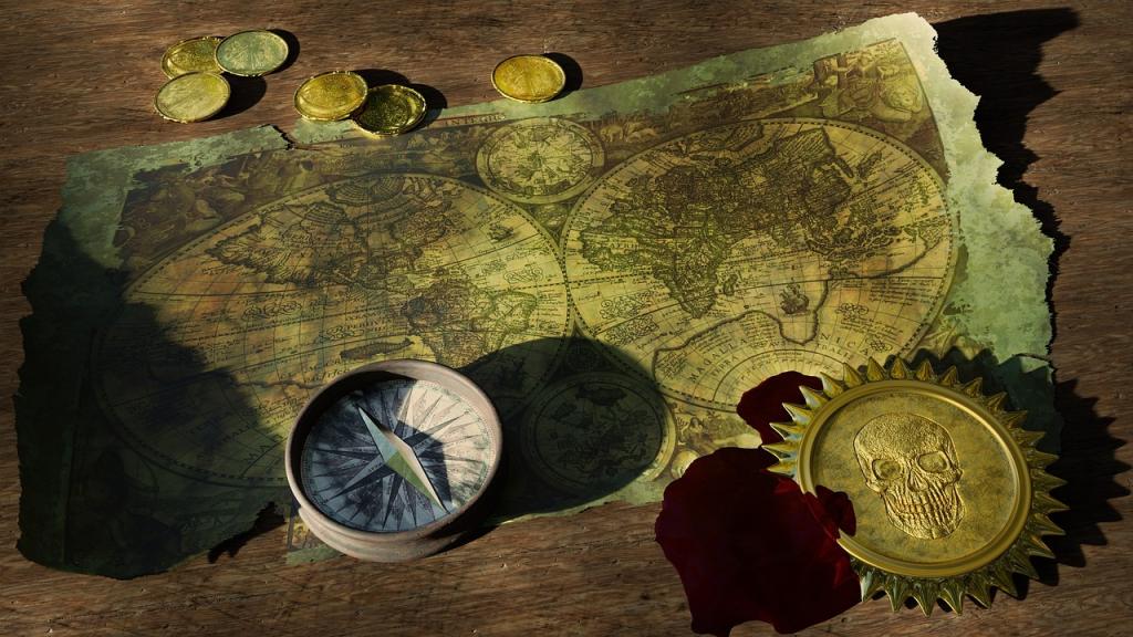 Old Map with Compass