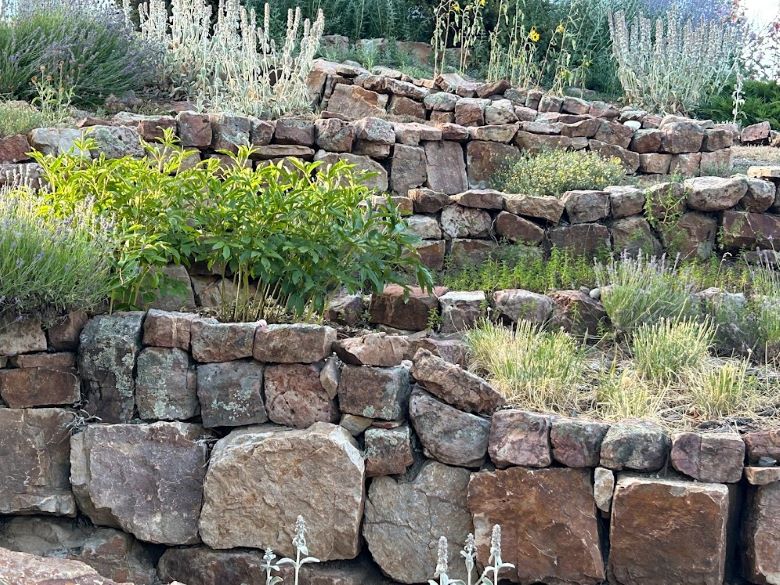 What a rock wall in a cemetery might look like