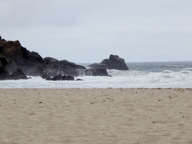 Sea Shore with overcast sky