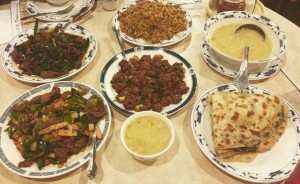 Muslim Chinese spread at Darda Seafood in Milpitas, CA