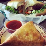 Beef Kabab Sandwich and Chicken Samosa from Gulzaar Halal in San Jose, CA