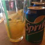 The special "Mango Sprite" drink at Mirchi Cafe in Fremont, CA