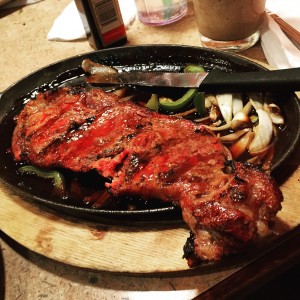 Sizzling Black Pepper NY Steak (Harris Ranch) from Mirchi's in Fremont, CA