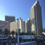 SuperBowl City at the Embarcadero in San Francisco, CA