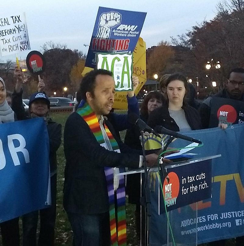 Rally against tax bill
