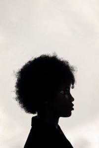 Shadow afro woman