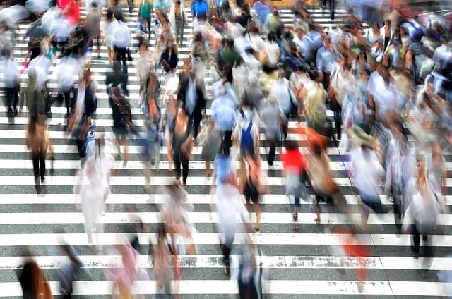 Busy Crosswalk