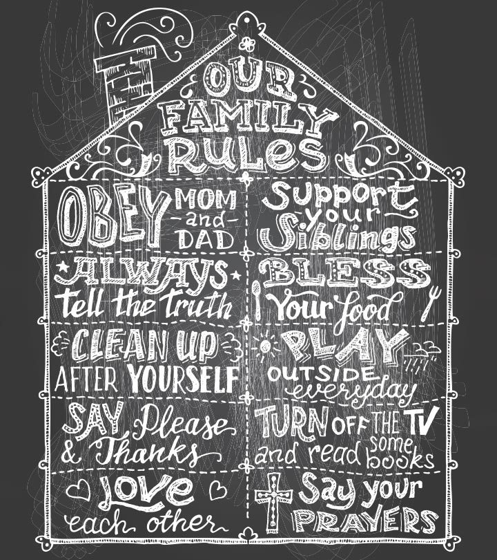 House rules for a Christian household to say "God Bless Our Home" 