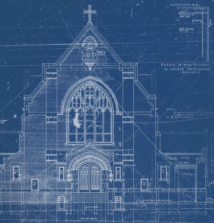 blueprint of a church 