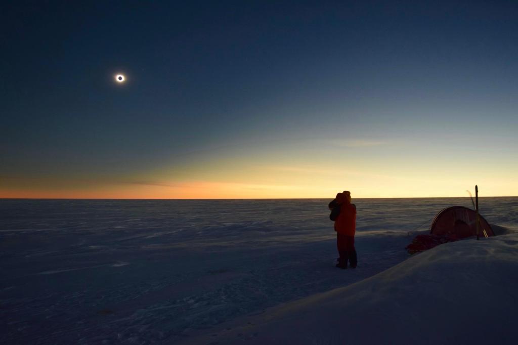 Recording a solar eclipse in the Antarctic