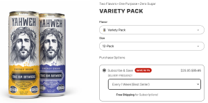 Yahweh Energy drinks and Christian marketing gone wrong. 