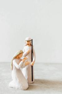 Mary, Joseph and baby Jesus wooden figures