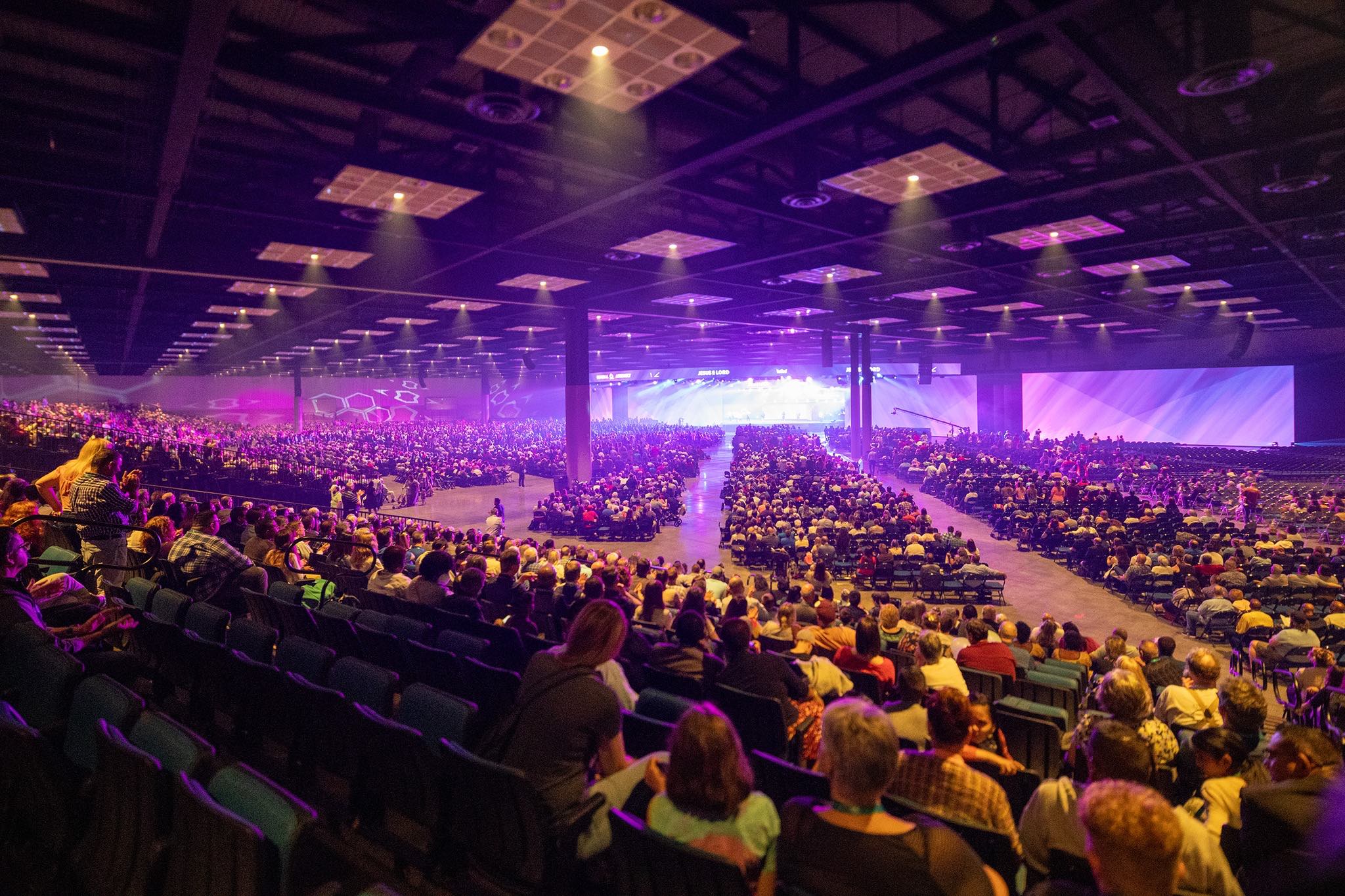 Thousands of Nazarene pastors and other denomination representatives gathered at a quadrennial assembly, June 2023.