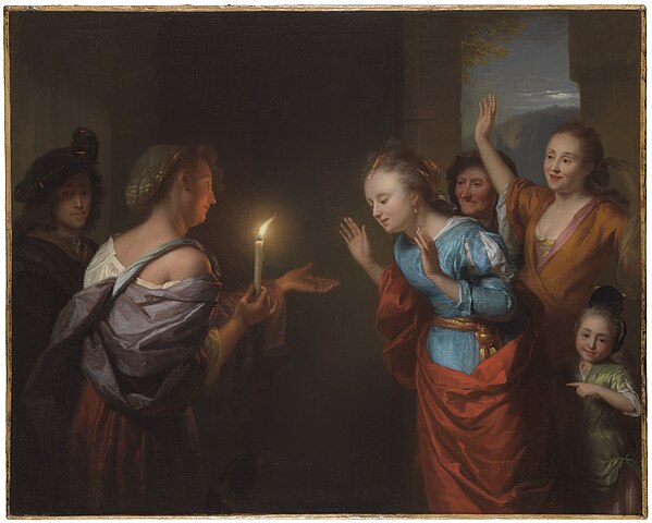 Parable of the Lost Piece of Silver by Godfried Schalcken, circa 1680.