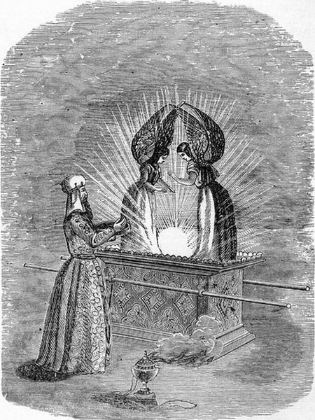 The Ark and the Mercy Seat, illustration in "Treasures of the Bible" by Henry Davenport Northrop, 1894.