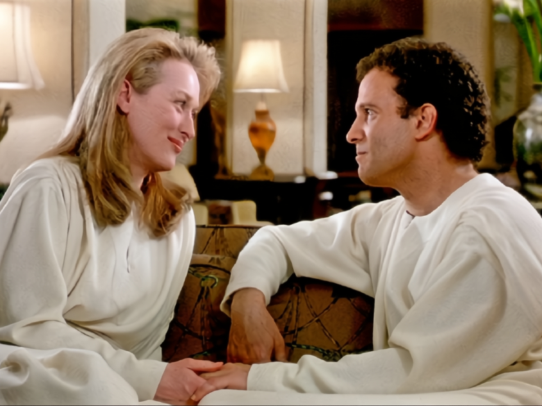 Meryl Streep (Left) and Albert Brooks (Right) in "Defending Your Life".